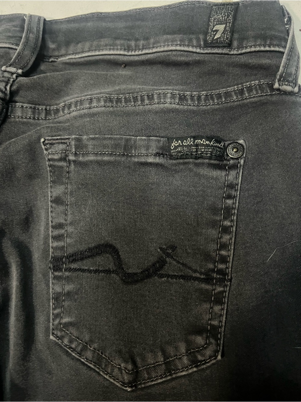 7 For All Mankind “Kimmie” Straight Leg Custom Distressed Size 26